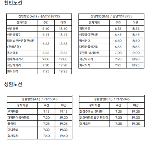 [Cheonan area commuter bus operation] Cheonan food production packaging job recruitment